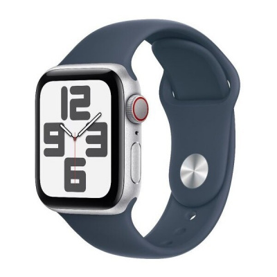Apple Watch SE (2023) Cellular 40mm športový silikónový remienok búrkovo modrý S/M