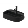 Duravit Zencha - Umývadlo na dosku, 55x39 cm, bez prepadu, otvor na batériu, DuraCeram, antracit mat 2374551371
