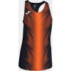 Joma Dámske športové tielko OLIMPIA T-SHIRT BLACK-ORANGE SLEEVELESS WOMAN Veľkosť: 4XS/3XS