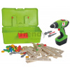 Drevená stavebnica s vŕtačkou Constructor Tool Box Eichhorn v kufríku 70 dielov od 3 rokov EH39079