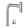 Hansgrohe Metris Select M71 - Dvojotvorová kuchynská páková Eco batéria 200 s vyťahovateľným výtokom 1jet, chróm 73825000