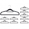 Vešiaky na oblečenie MAXI zamatové, čierne (10 ks)