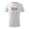 Cycling ekg - Tričko detské bavlnené - 146 cm/10 rokov ( Biela )