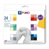 Modelovacia hmota, sada, 24x25 g, na vypálenie, FIMO Effect Colours, 24 rôznych farieb