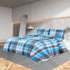 zahrada-XL Súprava obliečok na paplón modrá a sivá 240x220 cm bavlna 136064