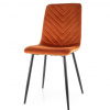 SIGNAL MEBLE Jedálenská stolička DAREN VELVET, čierna/cynamon bluvel 4215