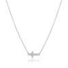 JVD SVLN0442XH2BI45 - Strieborný náhrdelník ležatý krížik