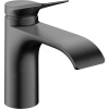 HANSGROHE Vivenis páková umývadlová batéria CoolStart s odtokovou súpravou s tiahlom, výška výtoku 80 mm, kartáčovaný čierny chróm, 75014340