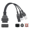 YAMAHA 3 pin + 4 pin + EURO 5 6 pin redukce OBD2 motocykl (diagnostika yamaha)
