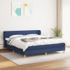 Box spring postel s matrací modrá 160x200 cm textil Modrá 3126659