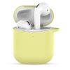 AppleMix Puzdro/kryt pre Apple AirPods 2019 s bezdrôtovým puzdrom - Silikónové - Žlté