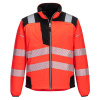 PORTWEST Bunda HiVis Softshell PW3 T402, reflexní POR-T402RBK4XL Červená/černá 4XL