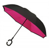 Impliva LIBERTY obrátený rúčkou dáždnik růžový