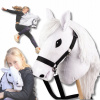 Hobby Horse Skippi - kôň na palici - Biely A3 s ohlávkou a oťažami v balení