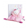Doudou Doudou et Compagnie Paris Gift podložka na spanie ružová mačka 20 cm