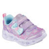 Skechers Heart Lights - Boogie Land Light Up Trainers Girls Lavender C7 (24)
