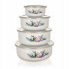 Banquet 8-dílná sada smaltovaných misiek Lavender 10 x 4,7 cm 14 x 6,1 cm 16 x 6,8 cm 18 x 7,5 cm