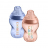 Tommee Tippee Dojčenská fľaša C2N 2 ks 260 ml 0 m+ Modrá+hnedá