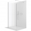 CERANO - Sprchová zástena Walk-in Onyx Corner Cube Ľ/P - 8 mm - chróm, ryhované sklo - 80x70 cm