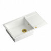 Kuchynská batéria - Quadron Evan 136 XL White/Gold+ Siphon Granite (Kuchynská batéria - Quadron Evan 136 XL White/Gold+ Siphon Granite)