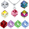 Silvego Strieborný prívesok so Swarovski® Crystals kocka 8 mm VSW043P