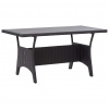vidaXL Záhradný stôl čierny 120x70x66 cm polyratanový - Čierna - 173487-107737