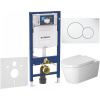 GEBERIT Duofix súprava 5v1 - inštalačný modul, závesné WC s Rimless a Softclose WC sedadlo DURAVIT Me by Starck, tlačidlo Sigma01 Round, 115.770.11.5 (biela), 111.300.00.5 NM1