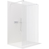 CERANO Sprchová zástena Walk-in Onyx Duo L/P chróm, ryhované sklo 110x200