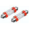 Žárovka 4LED 12V suf. SV8.5 38mm červená 2ks