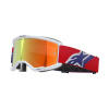 brýle VISION 5 CORP, ALPINESTARS (bílá/modrá/červená, zrcadlové červené plexi) 2026