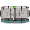 Trampolína s ochrannou sieťou Allure Classic ground Exit Toys prízemná priemer 427 cm zelená