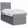 Box spring postel s matrací světle šedý 100 x 200 cm textil Šedá 3294281