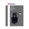 Verbatim Myš Go Nano 49042, 1600DPI, 2.4 [GHz], optická, 3tl., bezdrôtová, čierna, 2 ks AA
