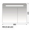 Zrkadlová skrinka s osvetlením Intedoor PIR ZS 80 LED 01