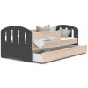Detská posteľ 180x80 Gray/Sonoma Happy Oak (Detská posteľ 180x80 Gray/Sonoma Happy Oak)