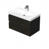 Swiss aqua technologies Koupelnová skříňka s umyvadlem SAT Cube Way 80x47,5x46 cm hnědá mat CUBE3D46802ZHVER