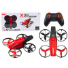 LEAN Toys SYMA X36 diaľkovo ovládaný RC dron červený