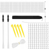 Kryt, sieťka, pružinový stĺpik PRE BADMINTONOVÉ NASTAVITEĽNÉ STĹPKY 5v1 (BADMINTONOVÁ SIEŤ + RÁM NASTAVITEĽNÉ STĹPKY 560x50cm + KRYT)