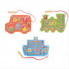 Bigjigs Toys Drevený magnetický labyrint Červené auto