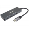 PremiumCord 5G SuperSpeed Hub USB-C na 4x USB 3.2 C Aluminum