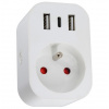 IMMAX IMMAX NEO LITE SMART chytrá vnitřní zásuvka/ s kolíkem (typ E)/ Wi-Fi/ 2x USB, 1x USB-C/ TUYA