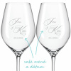 Svadobné poháre na víno Monogram lásky 2 ks