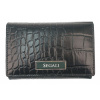 Dámska kožená peňaženka Segali 910199510 tmavozelená krokodília koža