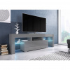 Cama Meble Tv stolík TORO 138, sivý mat/sivý vysoký lesk/sivý vysoký lesk