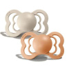 BIBS Supreme symetrické cumlíky z prírodného kaučuku 2ks – veľkosť 1 - Vanilla / Peach