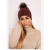 Čapica s fleece Daria K217 hnedá