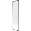Mexen Next, vaňová zástena 1-krídlová 50 x 150 cm, fixné krídlo, 6 mm číre sklo s čiernym vzorom, chrómový profil, 895-050-000-00-70-01
