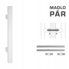 MPkovania FT - MADLO kód K31 25x25 mm UN pár Rozteč madla: 400 mm, Rozmer profilu madla: 25x25 mm, Dĺžka: 600 mm