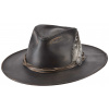BULLHIDE HATS Kožený westernový klobúk ONE-OFF – patinovaný design Veľkosť: 61 cm (XL)