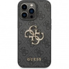 Púzdro Guess PU 4G Metal Logo iPhone 14 Pro sivé